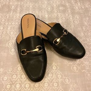 Merona Black Mules